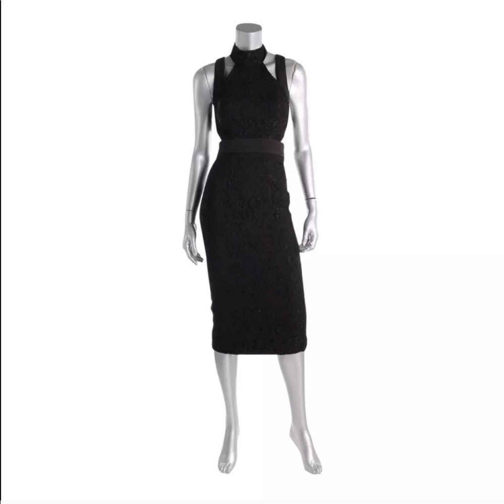 EUC “LBD” designer LACE :) midi dress w/ cutouts - Picture 2 of 3